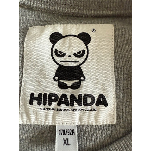 Hipanda Crewneck Long Sleeve Pullover Sweatshirt - Gray - Size XL - Picture 8 of 9